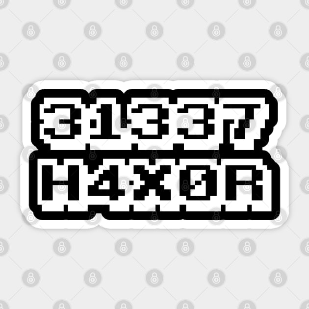 31337 H4X0R Sticker by tinybiscuits